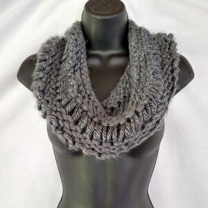Grey Infinity Homemade Scarf